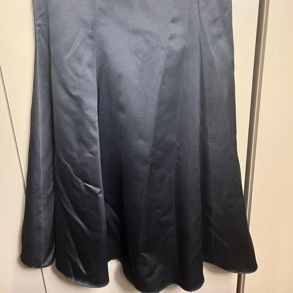 David’s Bridal Strapless Beaded Formal Long 90’s Y2K Prom Gown Black Size 2 - Picture 4 of 11